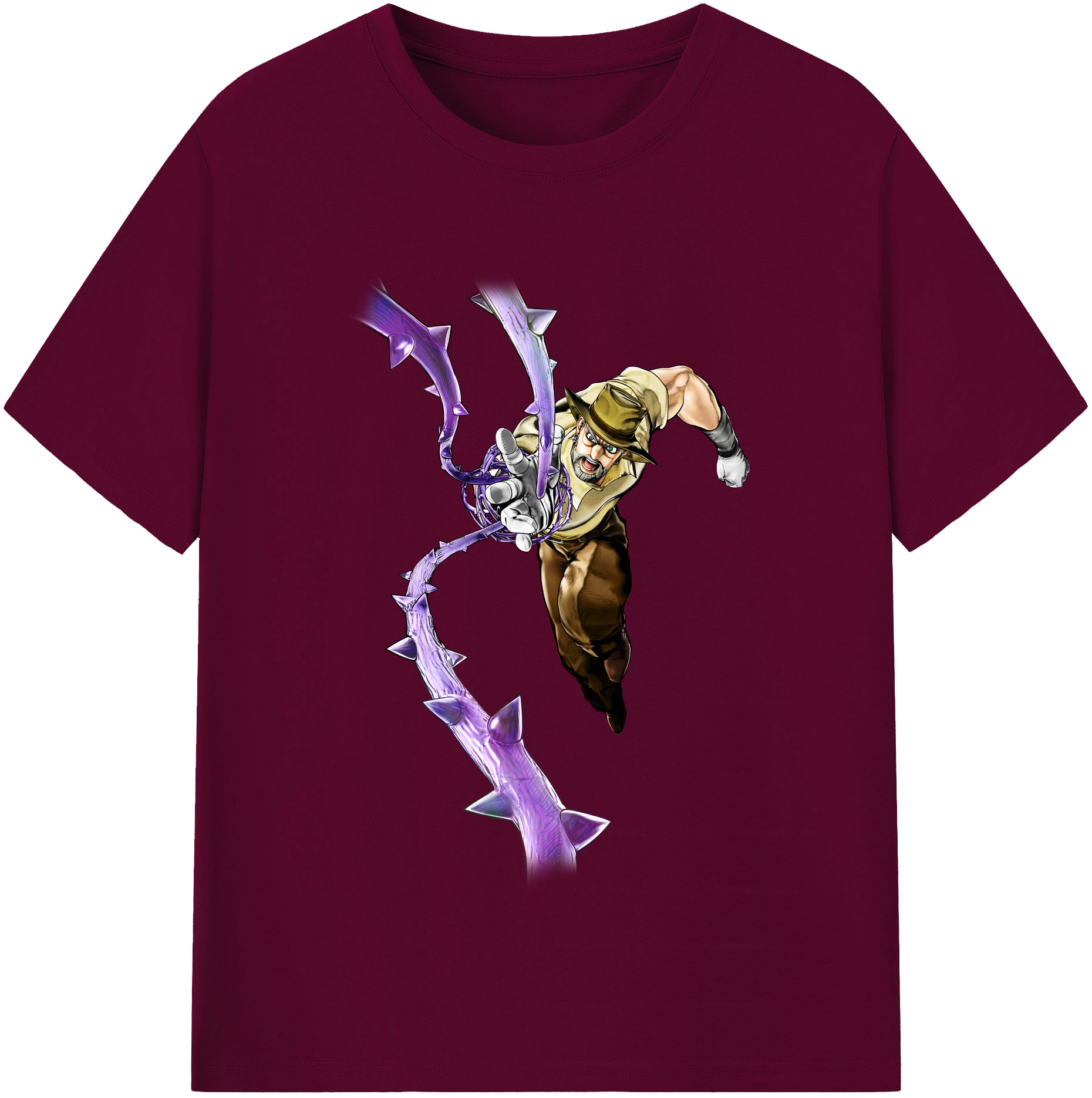 （画像用） ジョジョの奇妙な冒険 ジョセフ?ジョースター JoJo's Bizarre Adventure Joseph Joestar レディースカジュアルプリントTシャツ（綿100％）